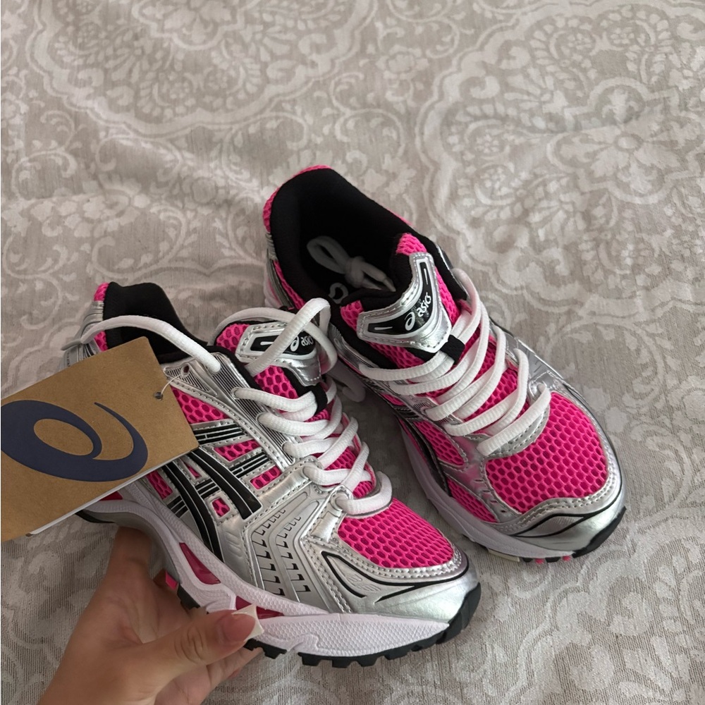 Asics Vibrant Pink and Metallic Sneakers